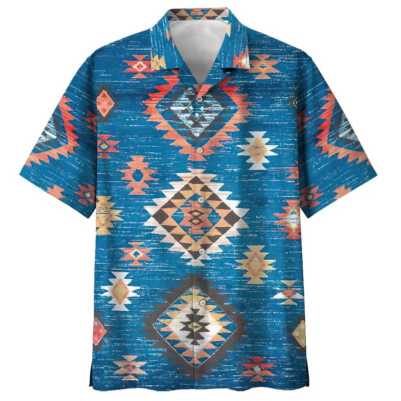 Indigenous Blue High Quality Unisex Hawaii Shirt For Men And Women Ha62458