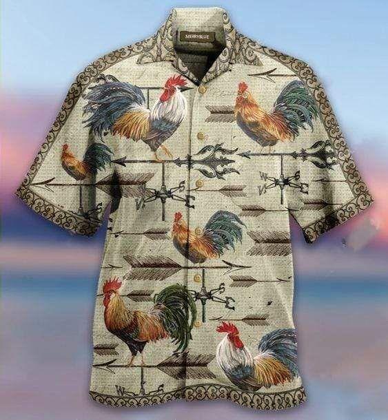 Beach Shirt Hawaii Aloha Shirts Weathervane Chicken Lover Hawaii For Men Women Ha64690