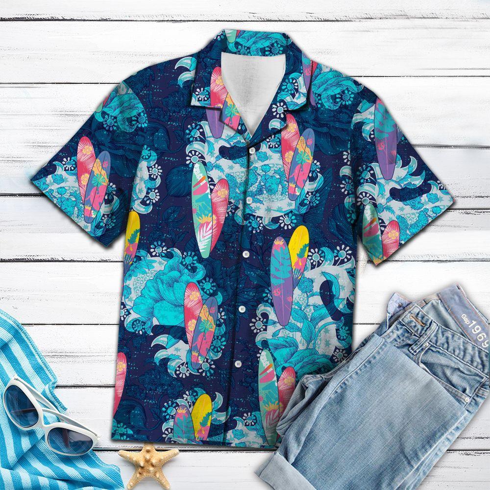 Surfboard Flower Mandala Hawaiian Shirt – For Men And Women