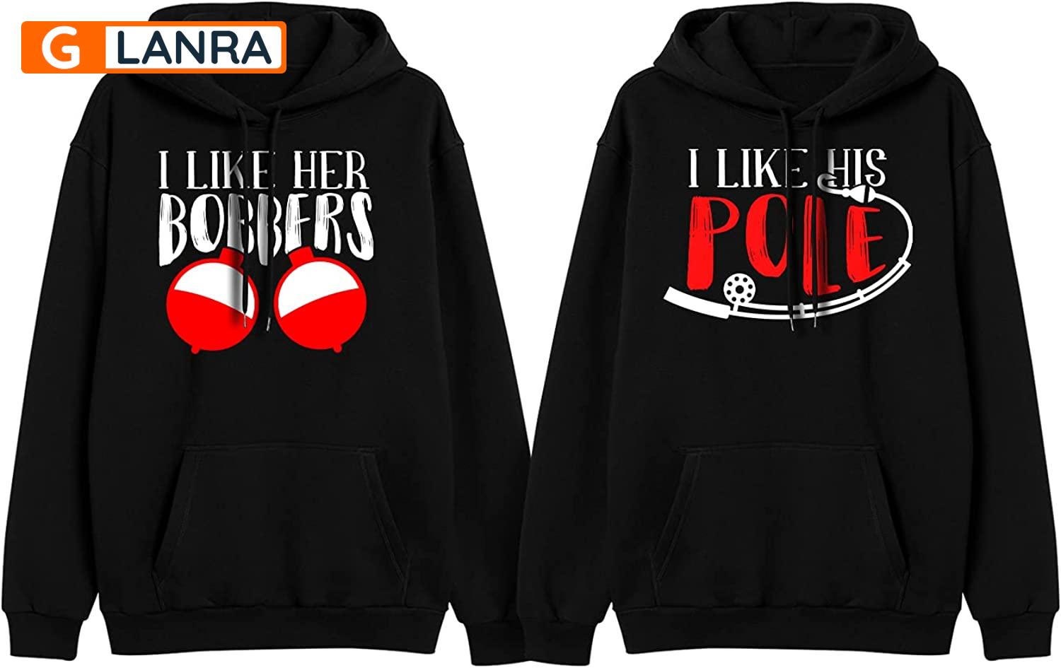 I Like Her Bobbers I Like His Pole Hoodie, Couple Hoodie, Matching Couple Hoodie, Husband Wife Hoodie, Unisex Sweater, Sweatshirt