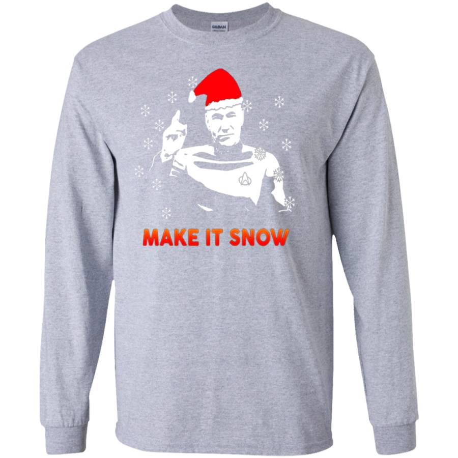 AGR STAR DATA TREK MAKE IT SNOW SWEATSHIRT