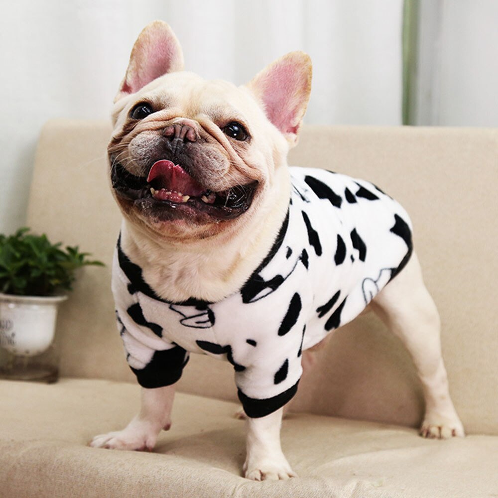 Cute Print Small Dog Hoodie Coat Winter Warm Pet Clothes for French Bulldog Shi-Tzu Sweatshirt Puppy Dog Cat Pet Clothing alx