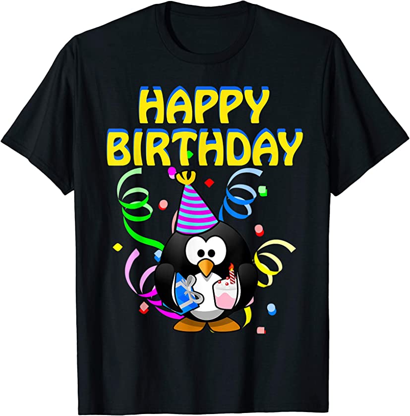 Cute Penguin Happy Birthday Tshirt Great Birthday Gift