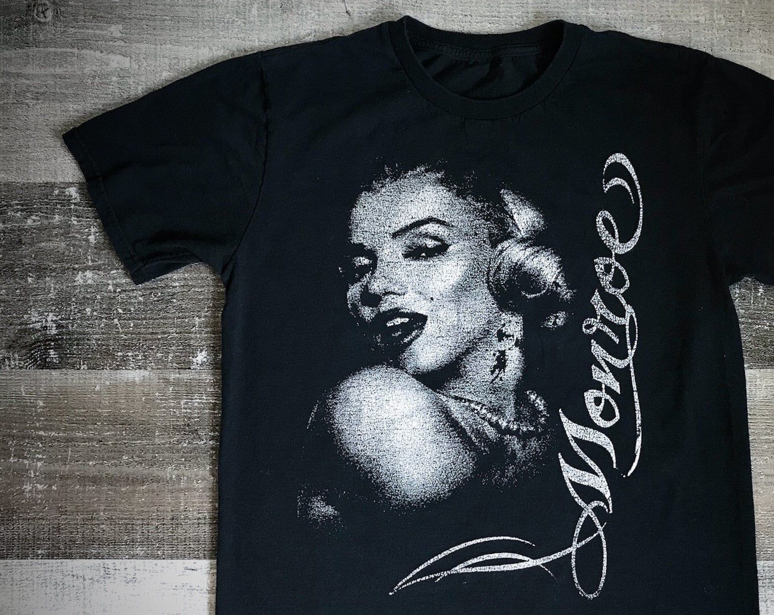 Rare 90s Marilyn Monroe Shirt Vintage Marilyn Monroe T Shirt Black And Graphic Tee Glam 9941