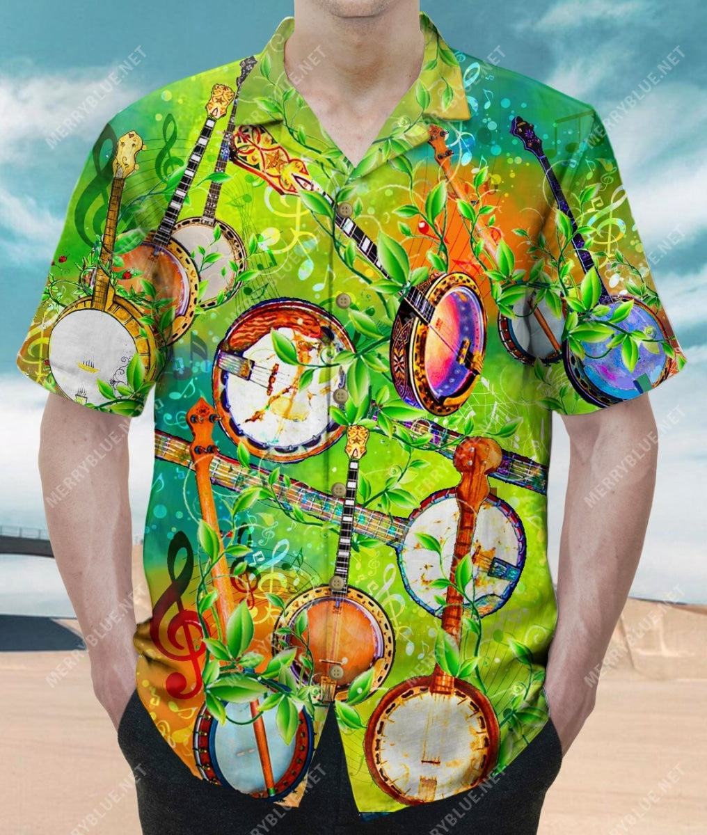 Banjo Player Living The Good Life Unisex Hawaiian Shirt