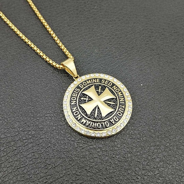 Stainless Steel Maltese Cross Necklace