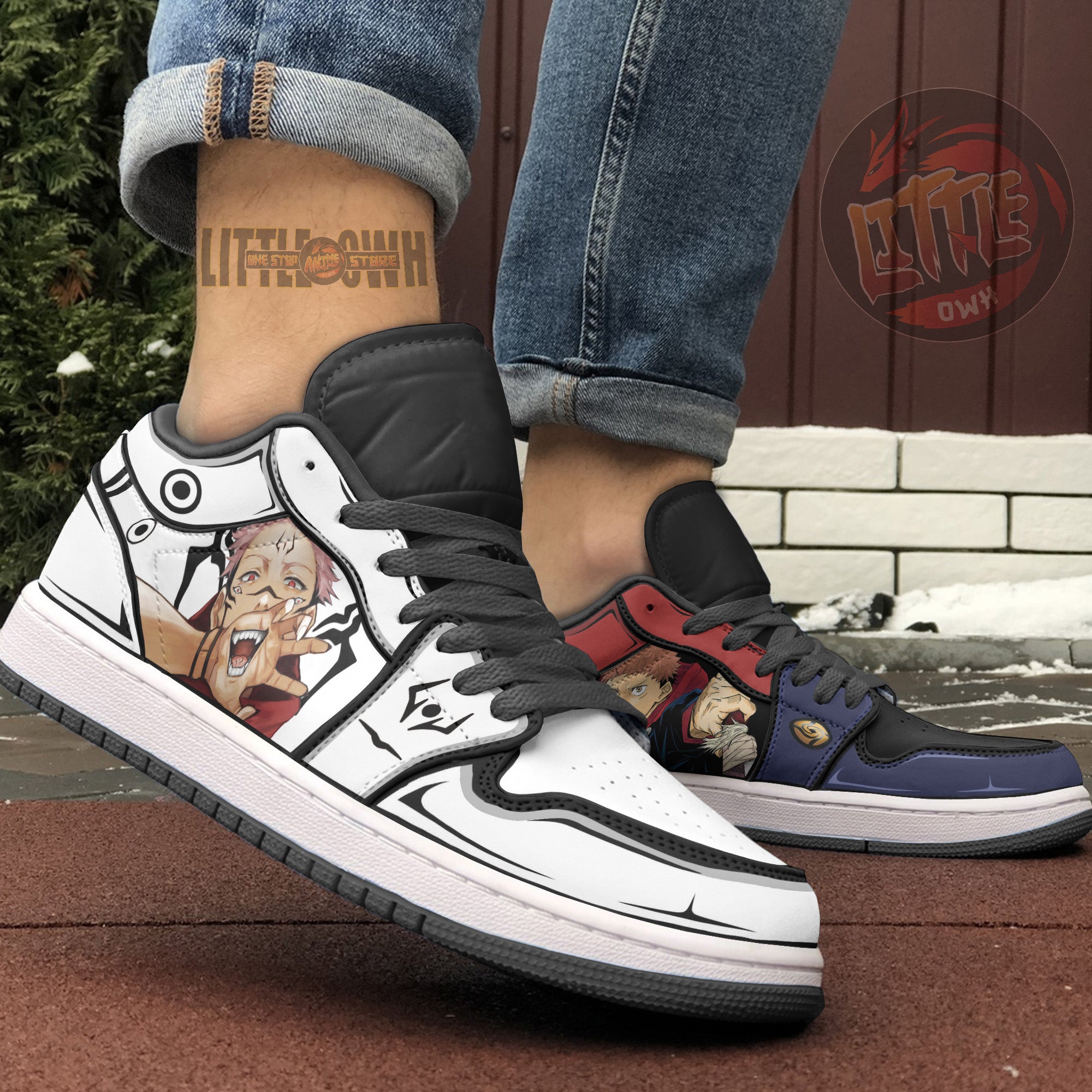 Sukuna X Itadori Anime Shoes Custom Jujutsu Kaisen Jd Low Sneakers