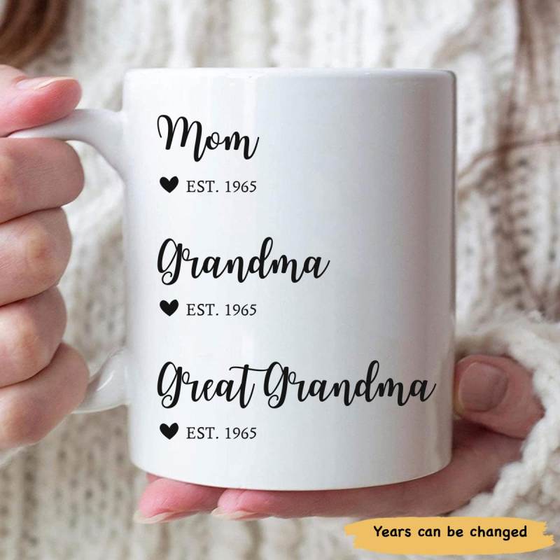 Custom Personalized Mom Grandma Great Grandma Coffee Mugs Mother’S Day Gifts Idea