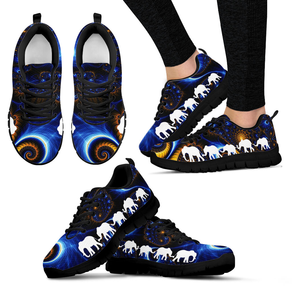 Elephant Trippy Backgrounds Sneaker Shoes Fashion Comfortable Walking Running Shoes Casual