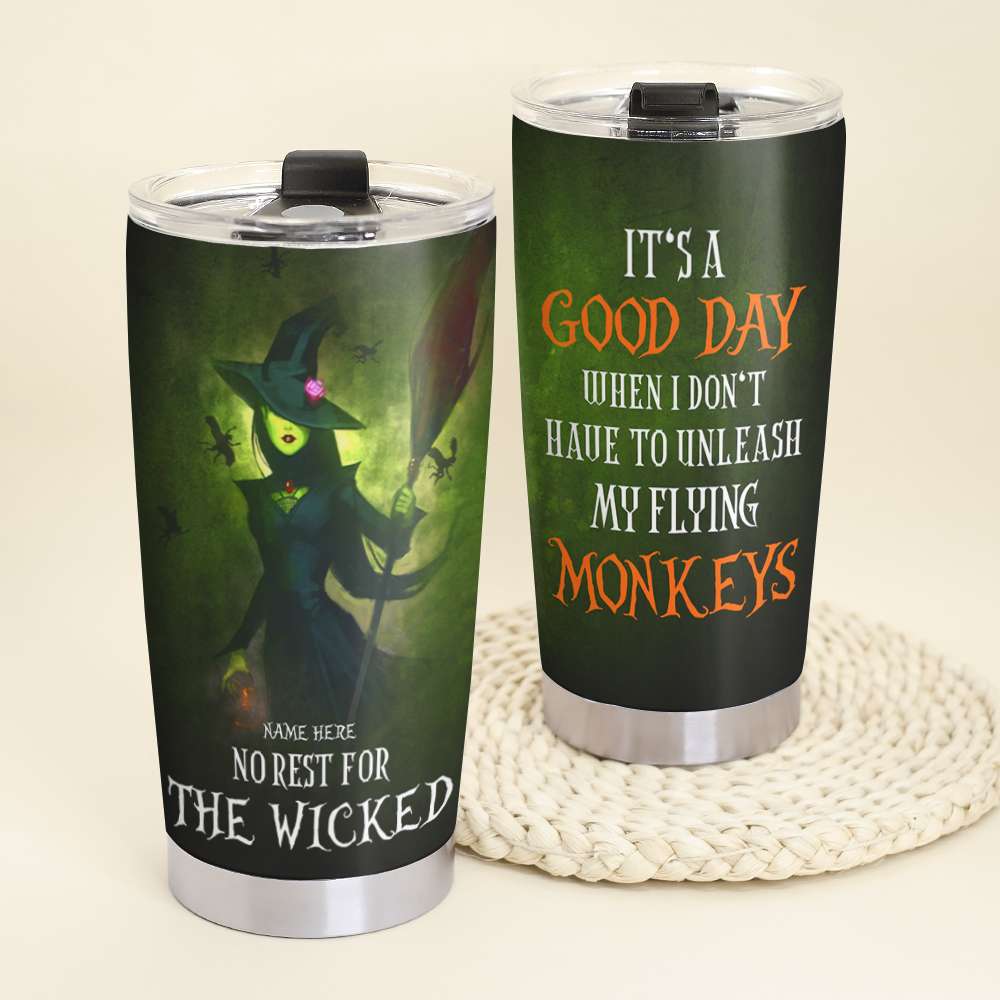 Witch No Rest For The Wicked Custom 20Oz Stainless Steel Tumbler