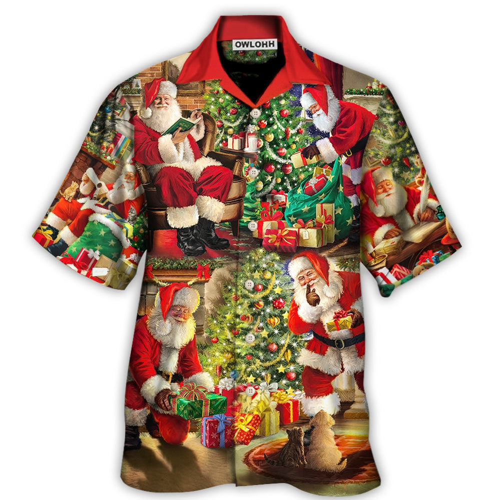 Christmas Santa Claus Story Gift For Xmas Painting Style Hawaii Shirt Ha16935