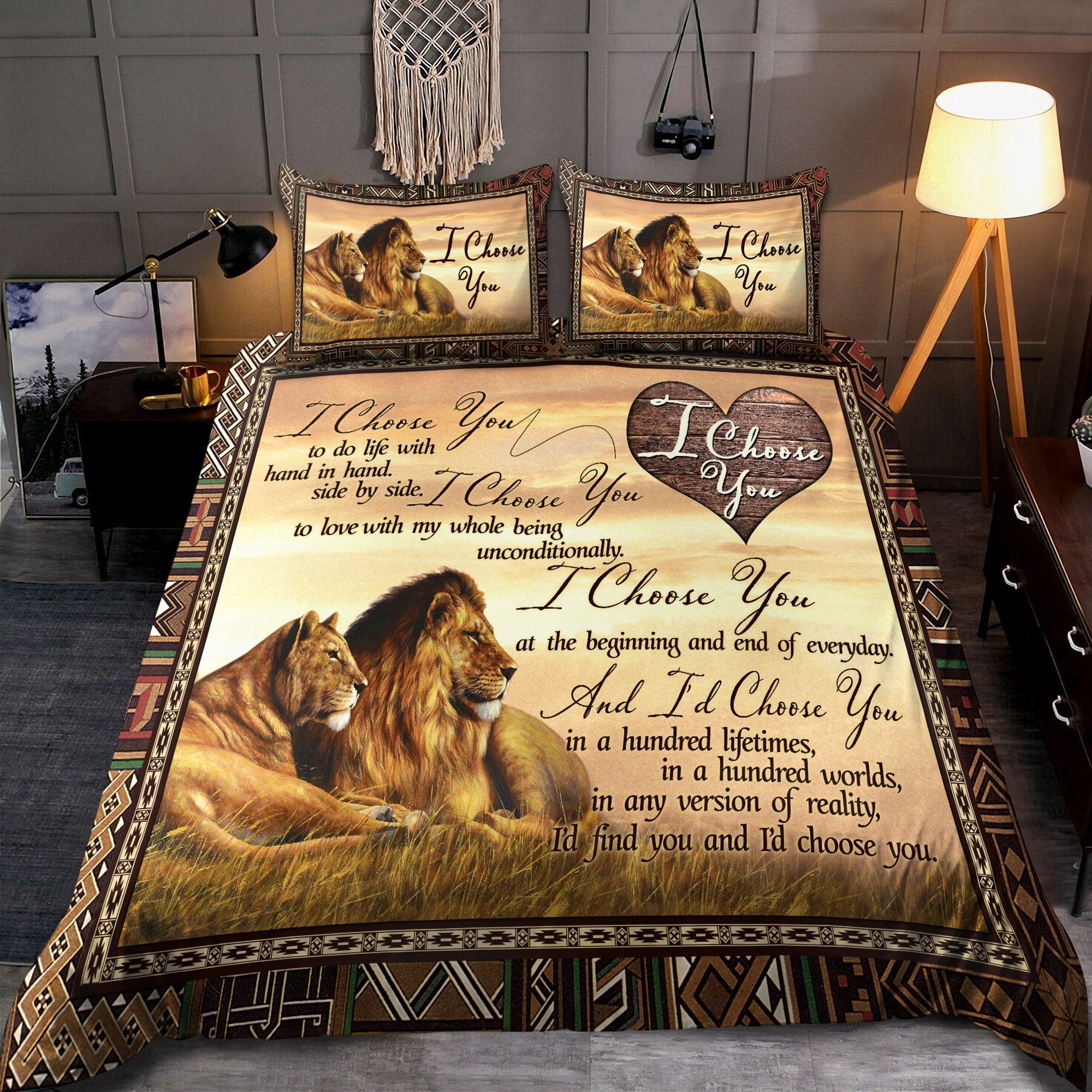 Tmarc Tee Lion’S Love: I Choose You Bedding Set