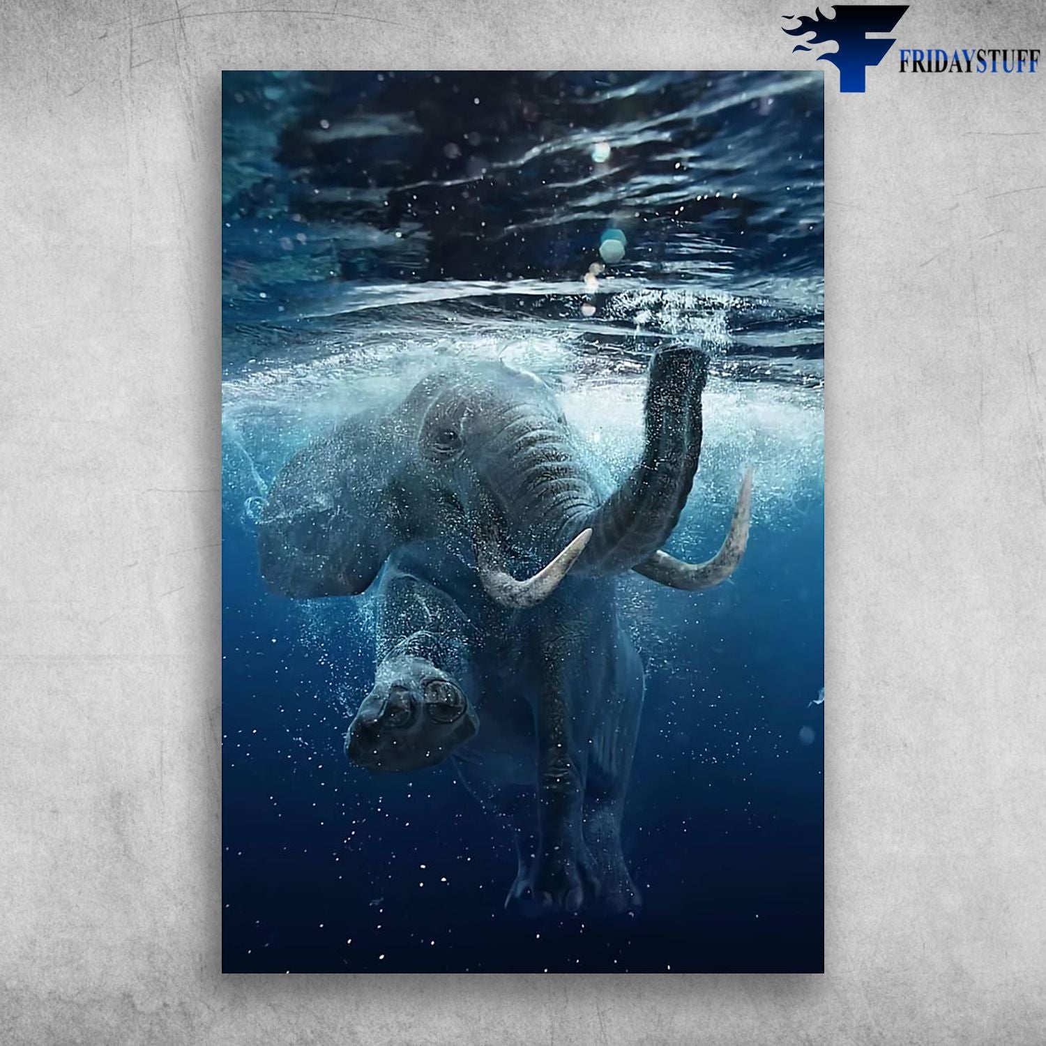 A Diving Elephant Save The Elephant Save The Animals Canvas Christmas Gift Ideas