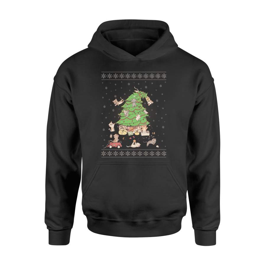 Meowy Christmas Ugly Sweater Hoodie