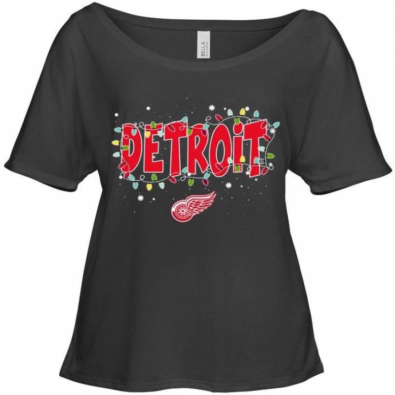 Detroit Red Wings Christmas Fairy Lights T Shirt – Gearpenguin.com