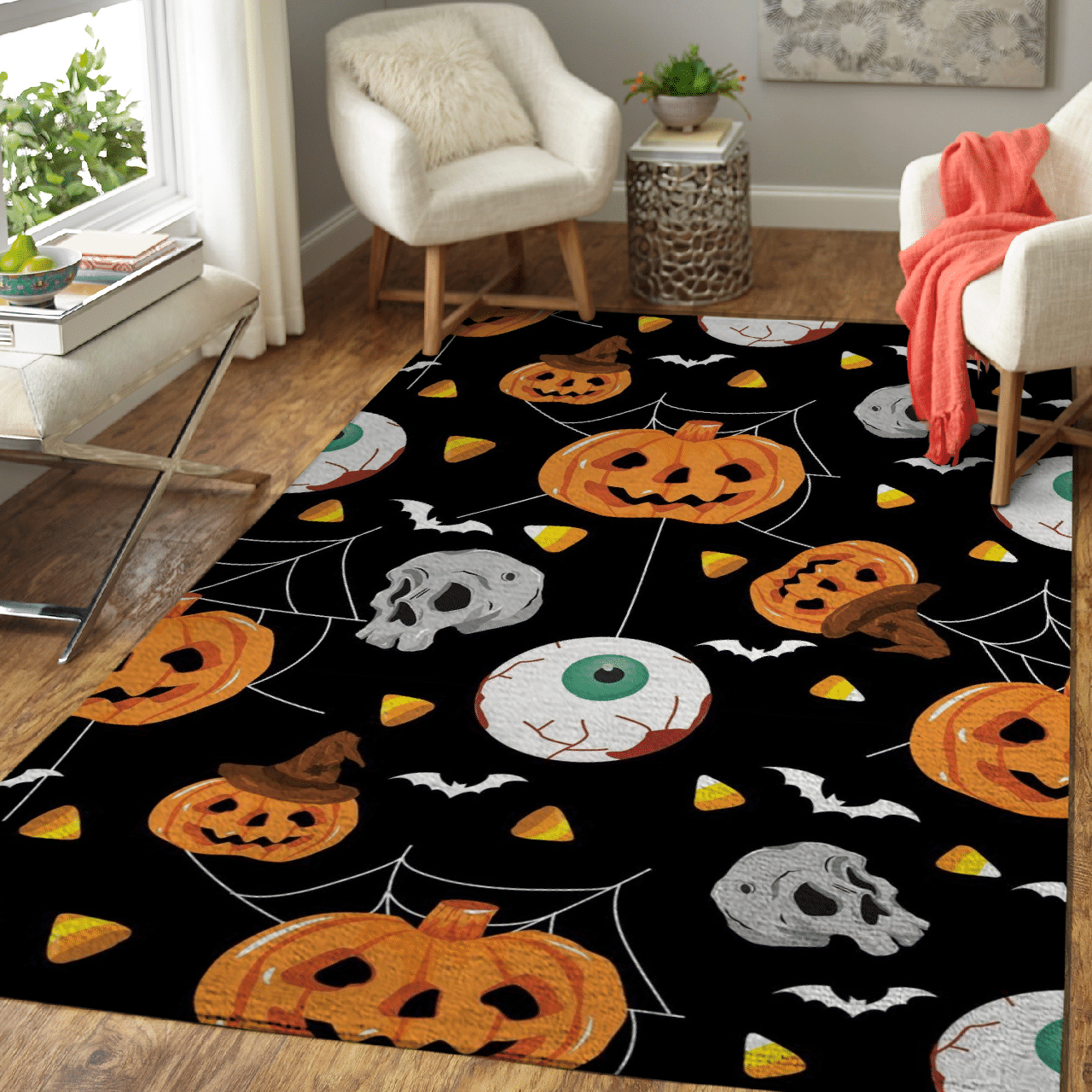 Halloween Trick or Treat rug HLO 09