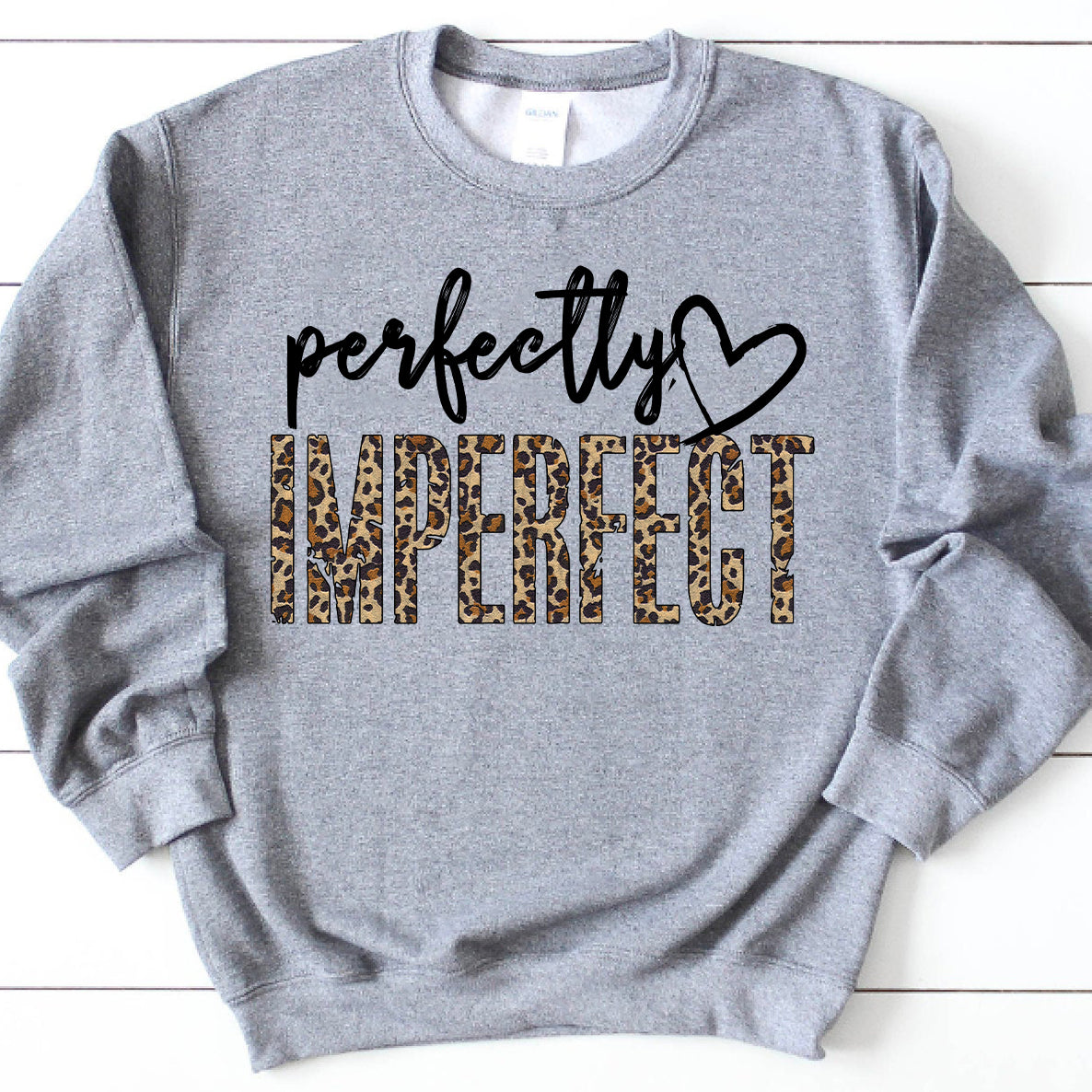 Dngfashion ‘S Perfectly Imperfect Typography Leopard – Standard Crew Neck Sweatshirt