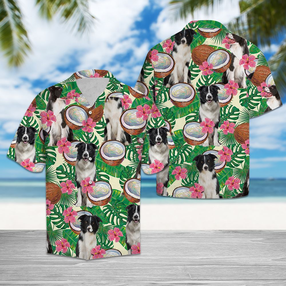 Border Collie Tropical Coconut Hawaii Shirt Ha63673