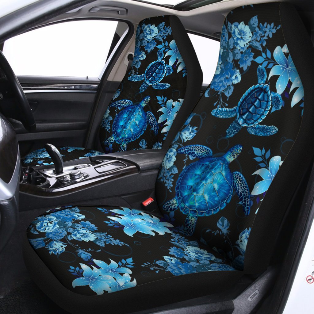 Blue Sea Turtle Hawaiian Shirt Car Seat Cover