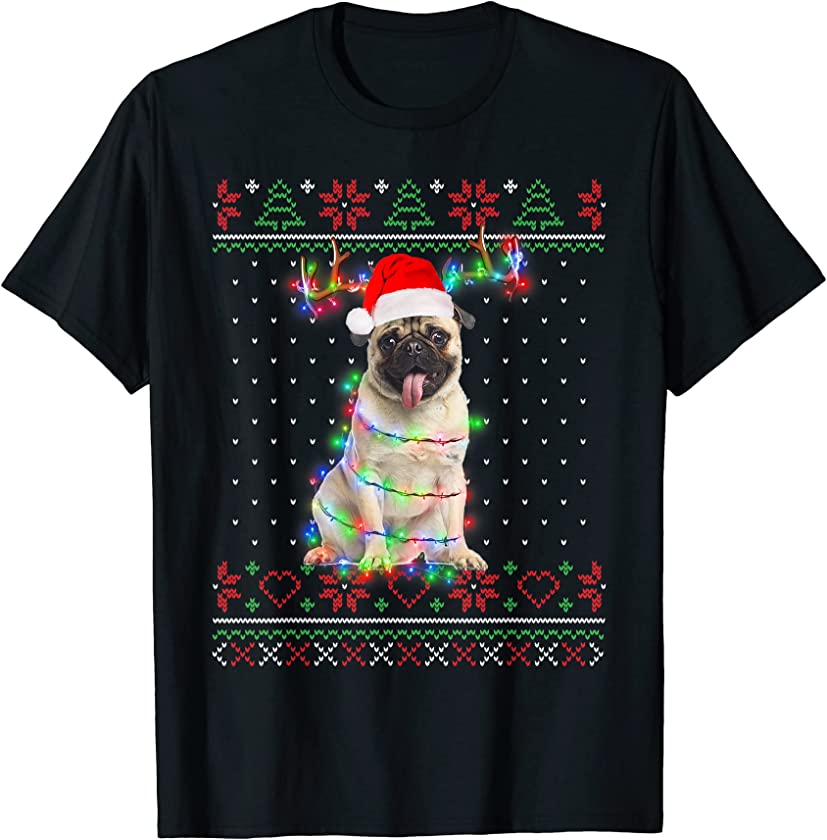 Pug Dog Ugly Sweater Christmas Puppy Dog Lover T-Shirt