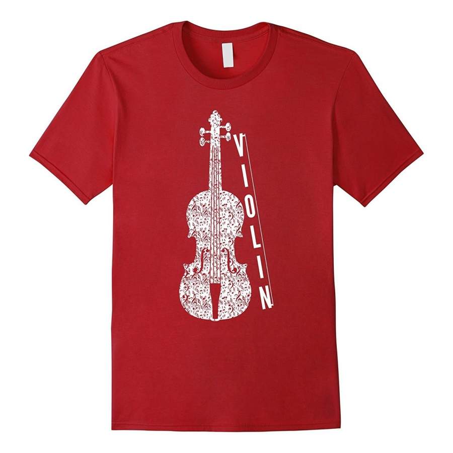 Vintage T-Shirt Violin Artwork Musician Birthday Gift Men Summer T-Shirts