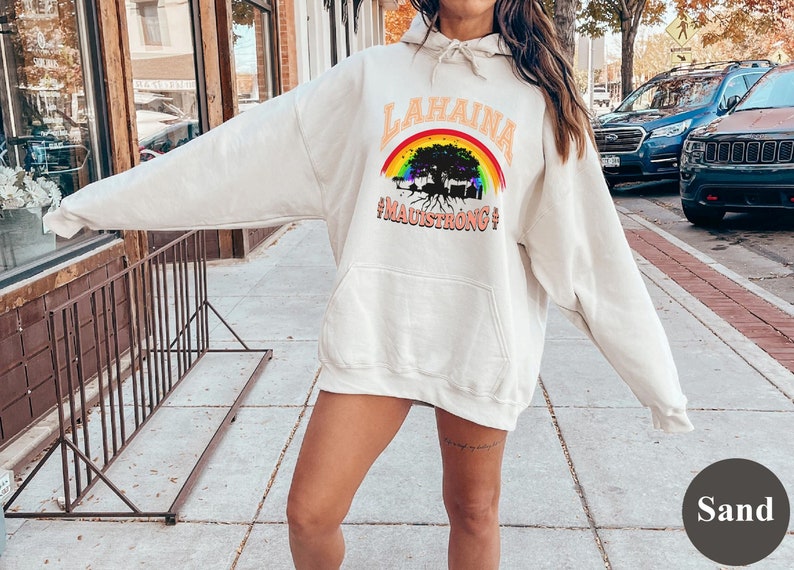 Maui Strong Lahaina Sweatshirt, Maui Hawaii Shoreline Sweatshirt, Support Maui Fire Victims Sweatshirt, Maui Love & Peace Awareness Sweatshirt Sws2131