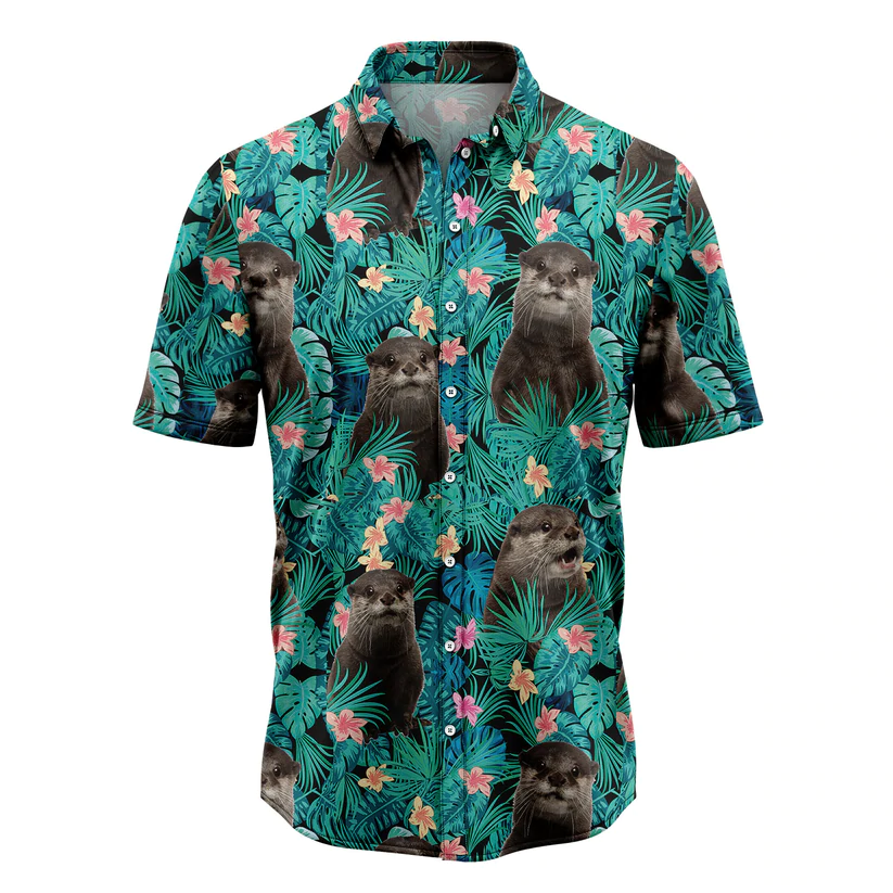 Otter Tropical Hawaii Summer Hawaii Shirts For Women Aloha Beach Shirt Ha73242