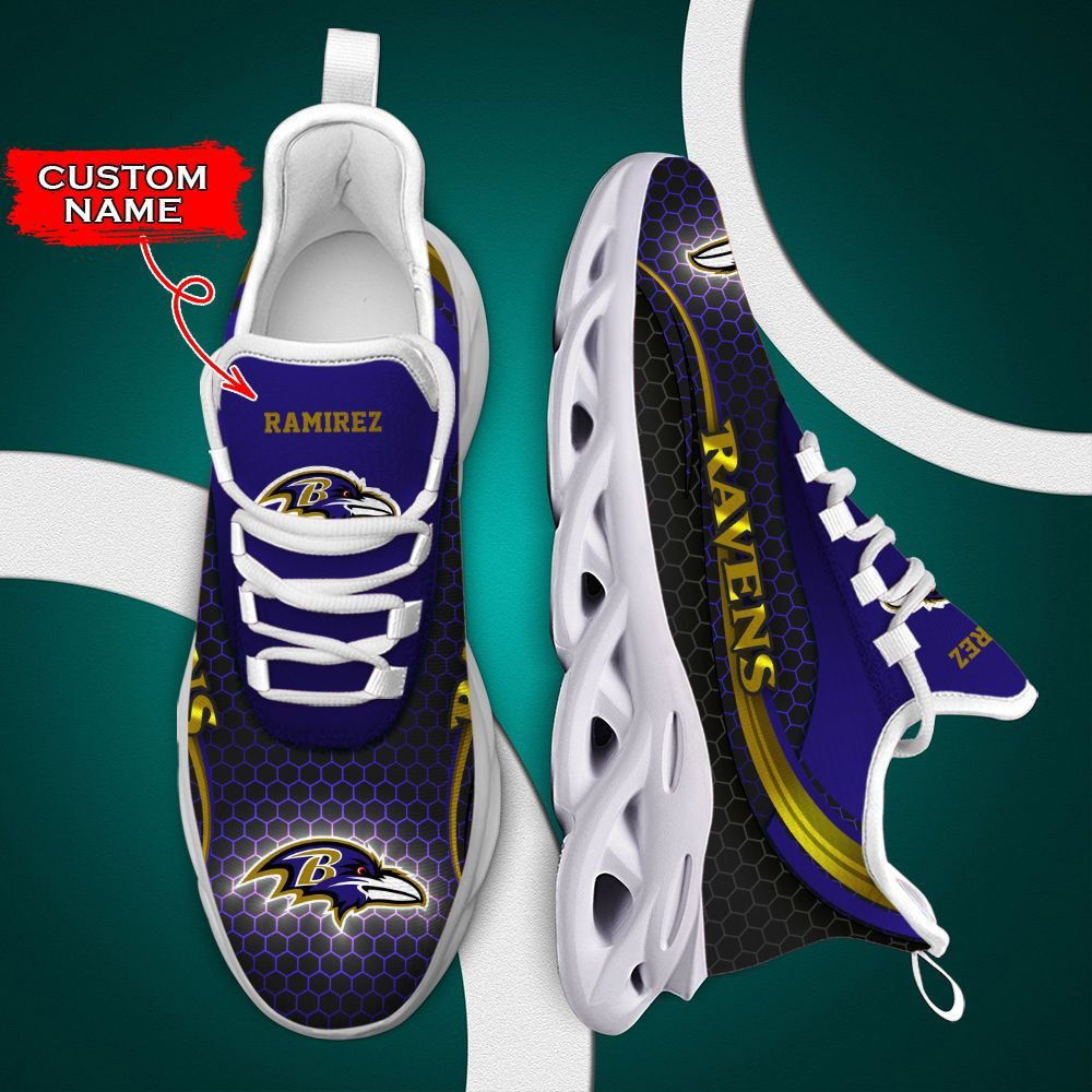 Baltimore Ravens Max Soul Shoes Luxury Custom Name 01 M3Rtt0187