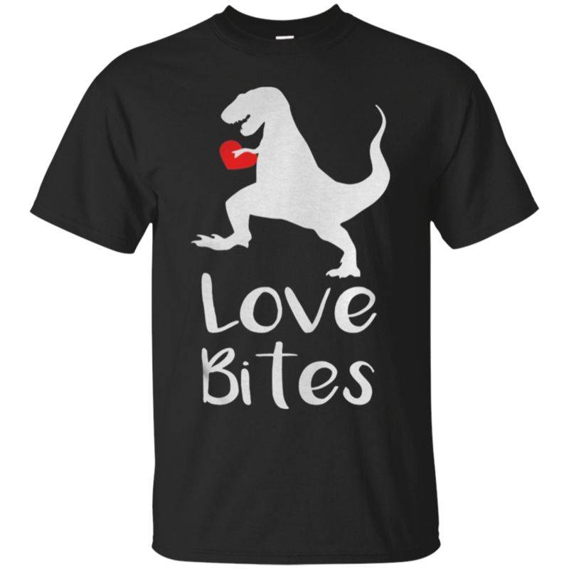 Valentines Day Love Bites Dinosaur With Heart Tshirt Black Youth B01nautdd3 1