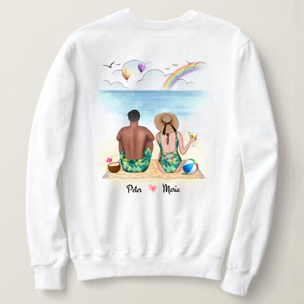 Personalized Cute Couple Sweatshirts – Engagement Gifts For Couples – Love Couple Shirts