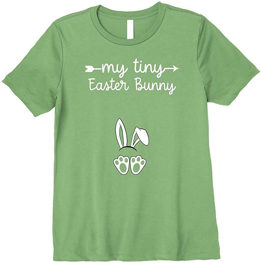 Womens My Tiny Easter Bunny Humor Easter Pregnant Sayings for Wife Premium T-Shirt