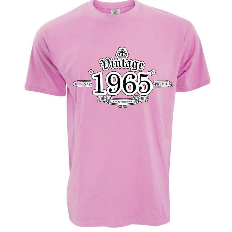 53rd Birthday T Shirt Vintage 1965 Aged To Perfection