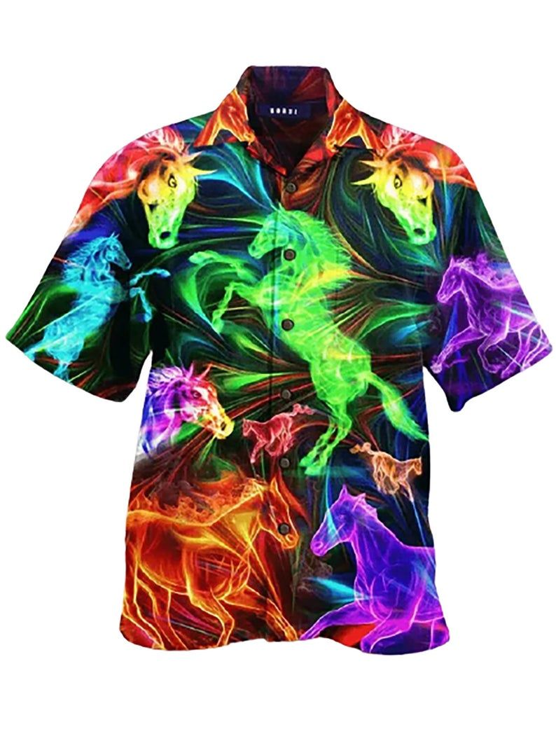 Horse Multicolor Best Design Hawaii Shirt Ha110714