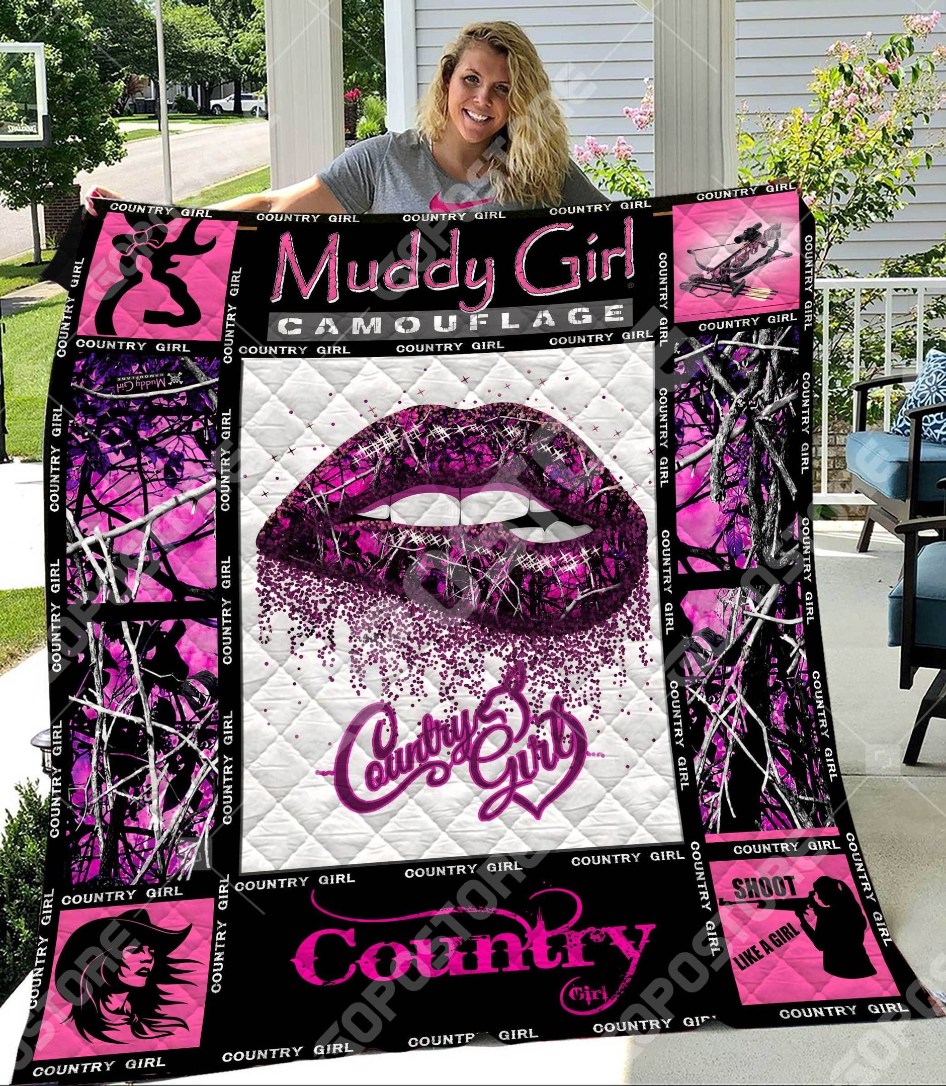 Muddy Girl 3D Quilt Blanket 1304