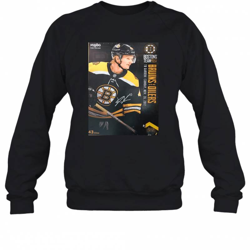 Danton Heinen Boston Bruins Signed Autographed 2017 18 Game Day Sweatshirt