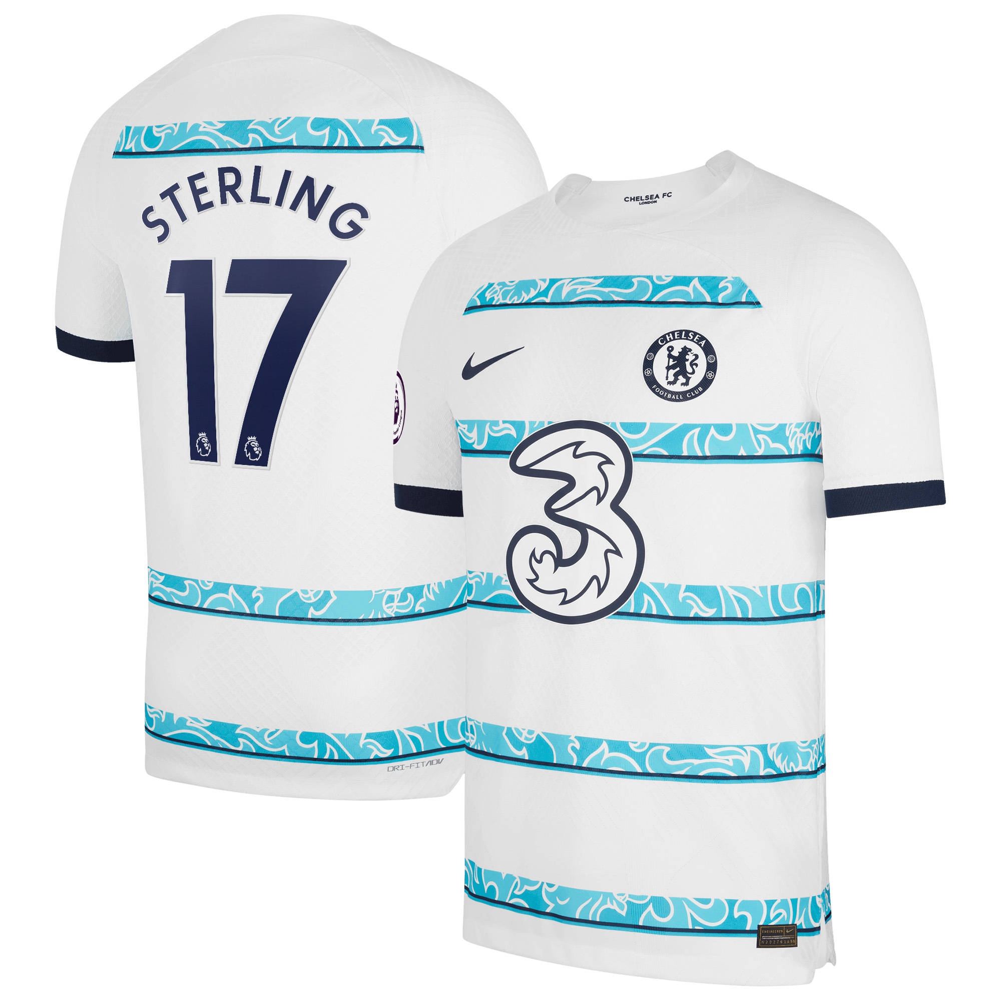 Raheem Sterling Chelsea 2022/23 Away Vapor Match Authentic Player Jersey – White