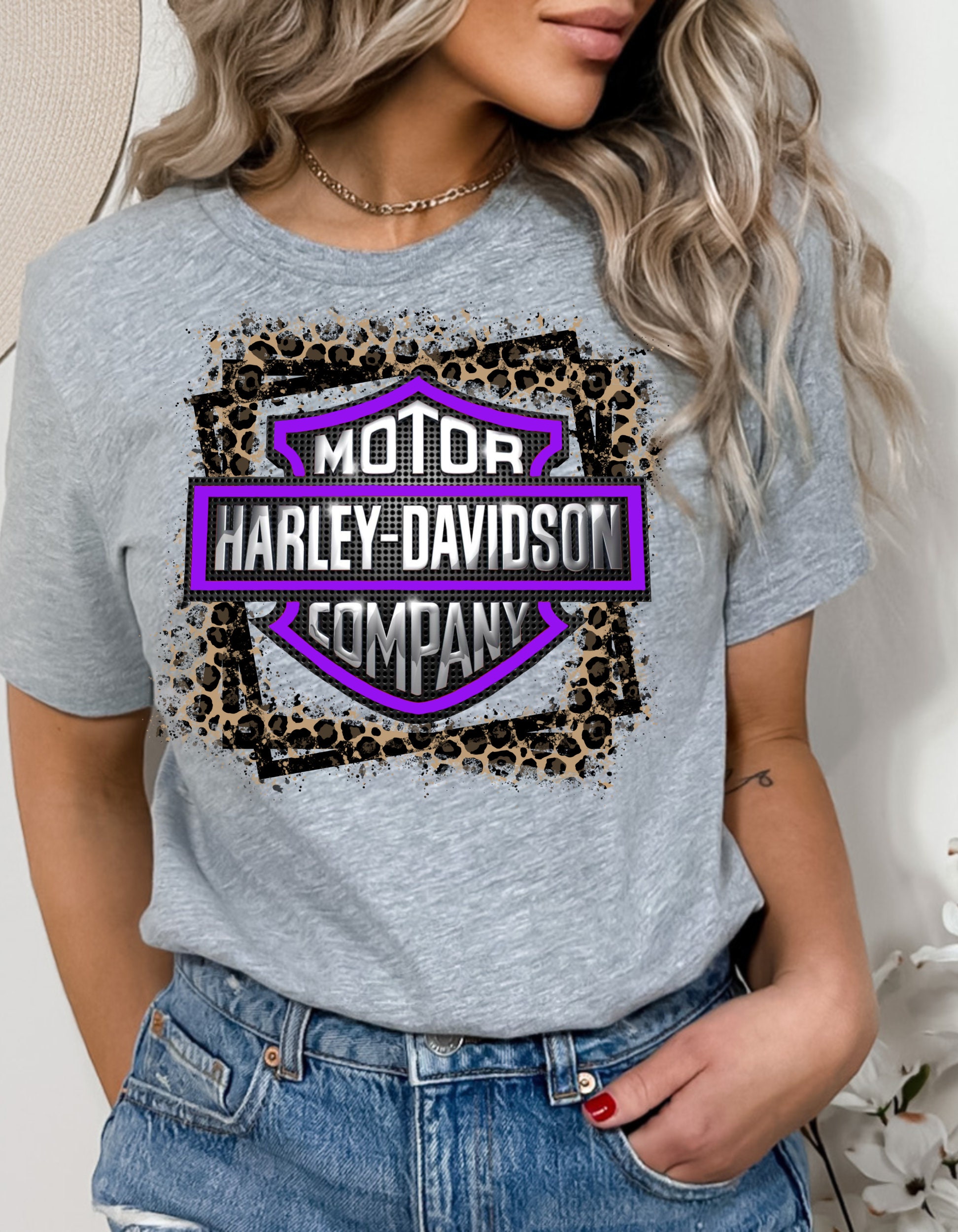 Harley Davidson T Shirt, Harley Hair Dont Care, Trendy Shirt, Gift For Her, Motorcycle Lovers Graphic Tee, Graphic T Shirt