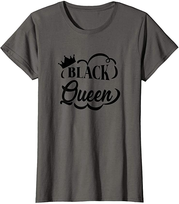 Womens Womens Black Queen African American T-Shirt