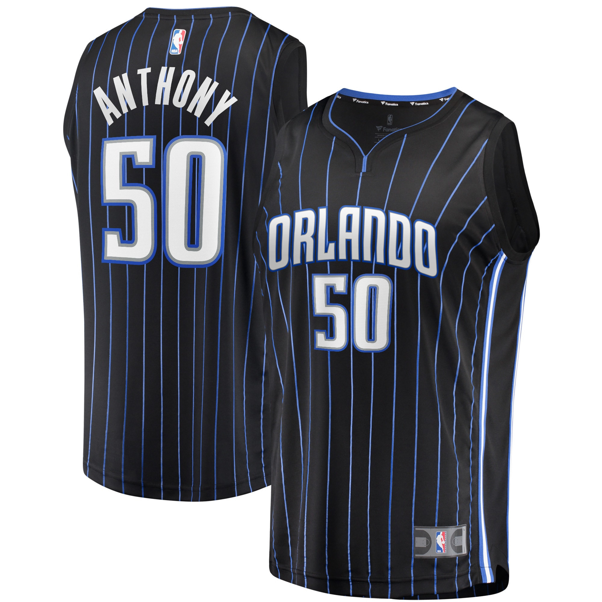 Cole Anthony Orlando Magic Fanatics Branded 2020 NBA Draft First Round Pick Fast Break Replica Jersey Black – Icon Edition NBA