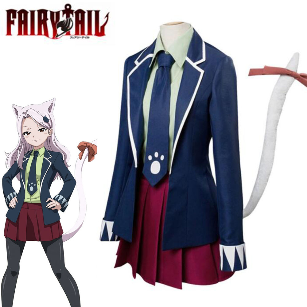 Anime Fairy Tail Final Season Carla Human Form Cosplay Costume Suit Uniform Jacket Halloween Carnival Costumes For Women Girls alx