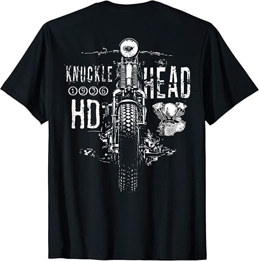 1936 Knucklehead Vintage V-Twin HD Retro Motorcycle Springer T-Shirt