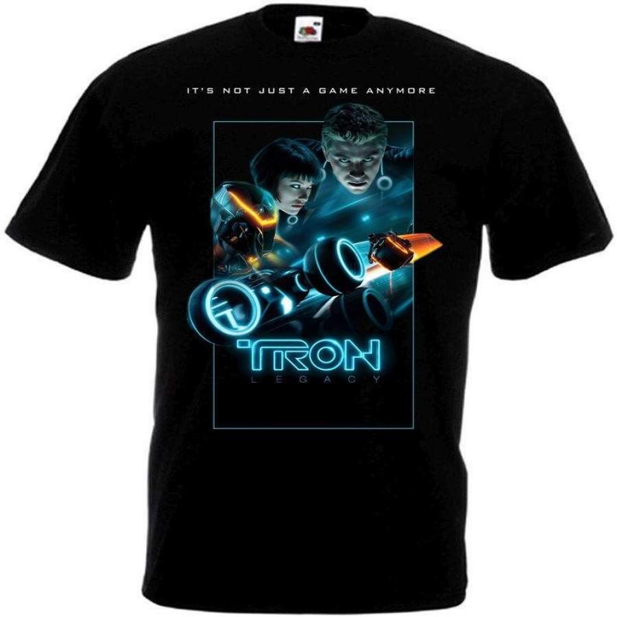 Tron Legacy Movie Poster Male T Shirt Black