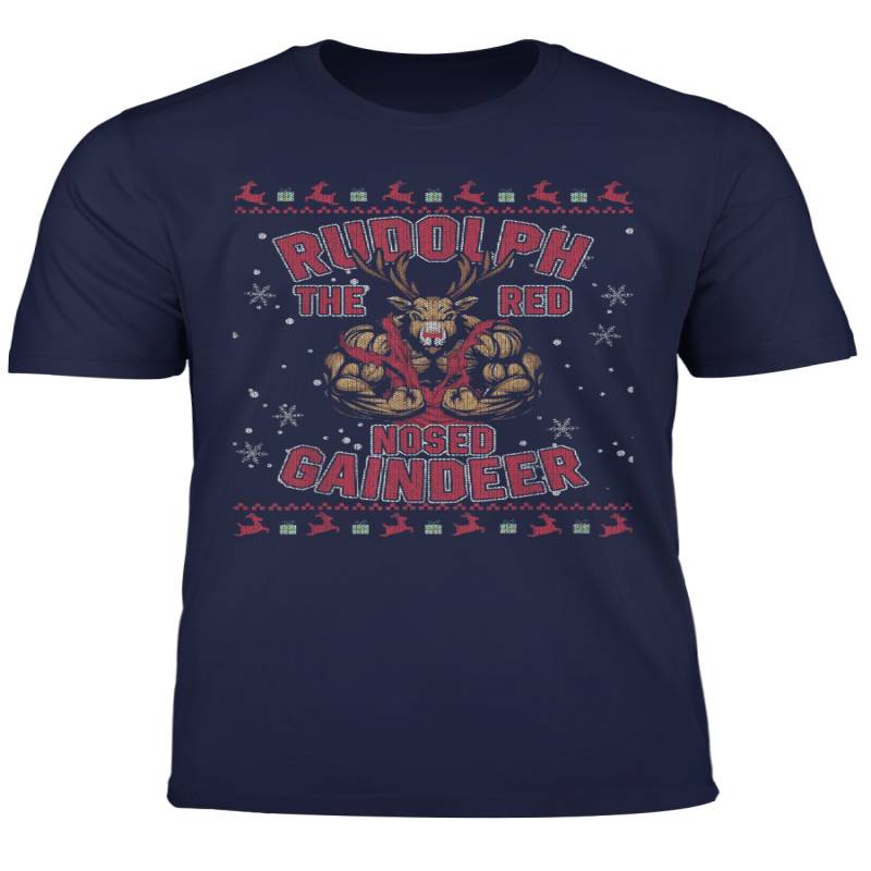 Ugly Christmas Sweater Rudolph The Red Nosed Gaindeer T Shirt