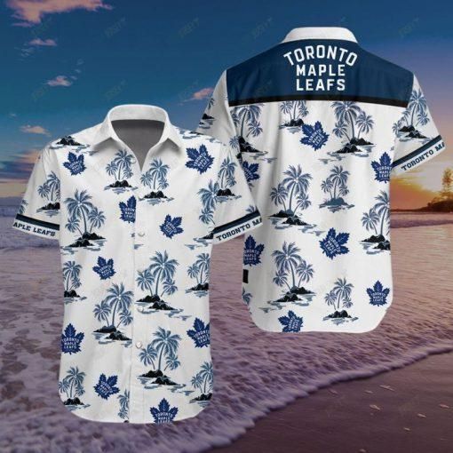 Toronto Maple Leafs Hawaii Shirt White Men Women Beach Wear Short Sleeve Combo Ha17977