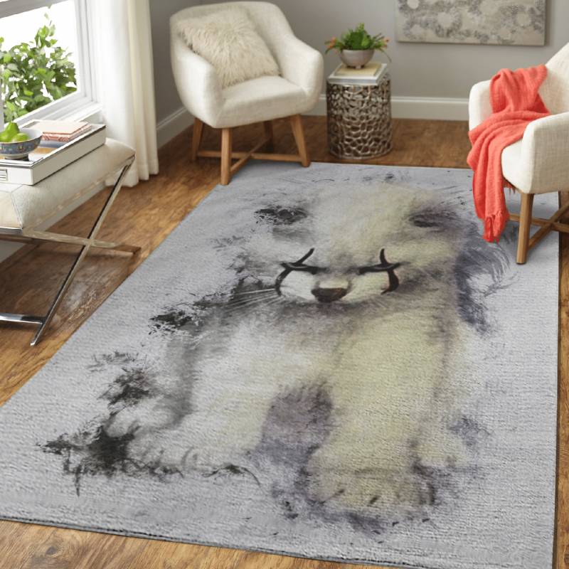 IT Cat Ink Smudge – Animals Area Rug Carpet