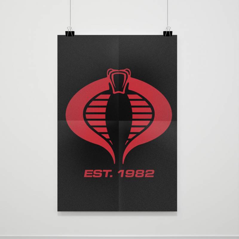 Cobra Est 1982 Gi Joe Action Poster - Poster Art Design