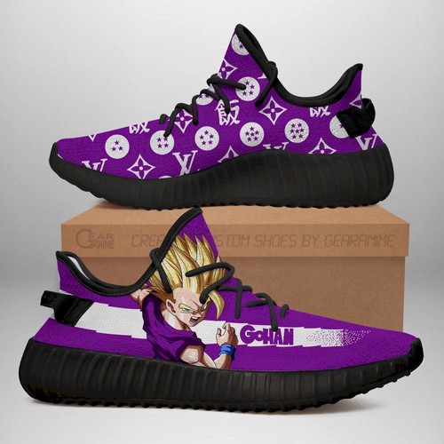 Best Gohan Super Saiyan Yeezy Shoes Dragon Ball Anime Sneakers Fan Gif