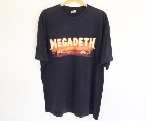 Vintage Megadeth Metal Rock Band Tour Size Iron Maidin Nirvana Pink Floyd Shirt