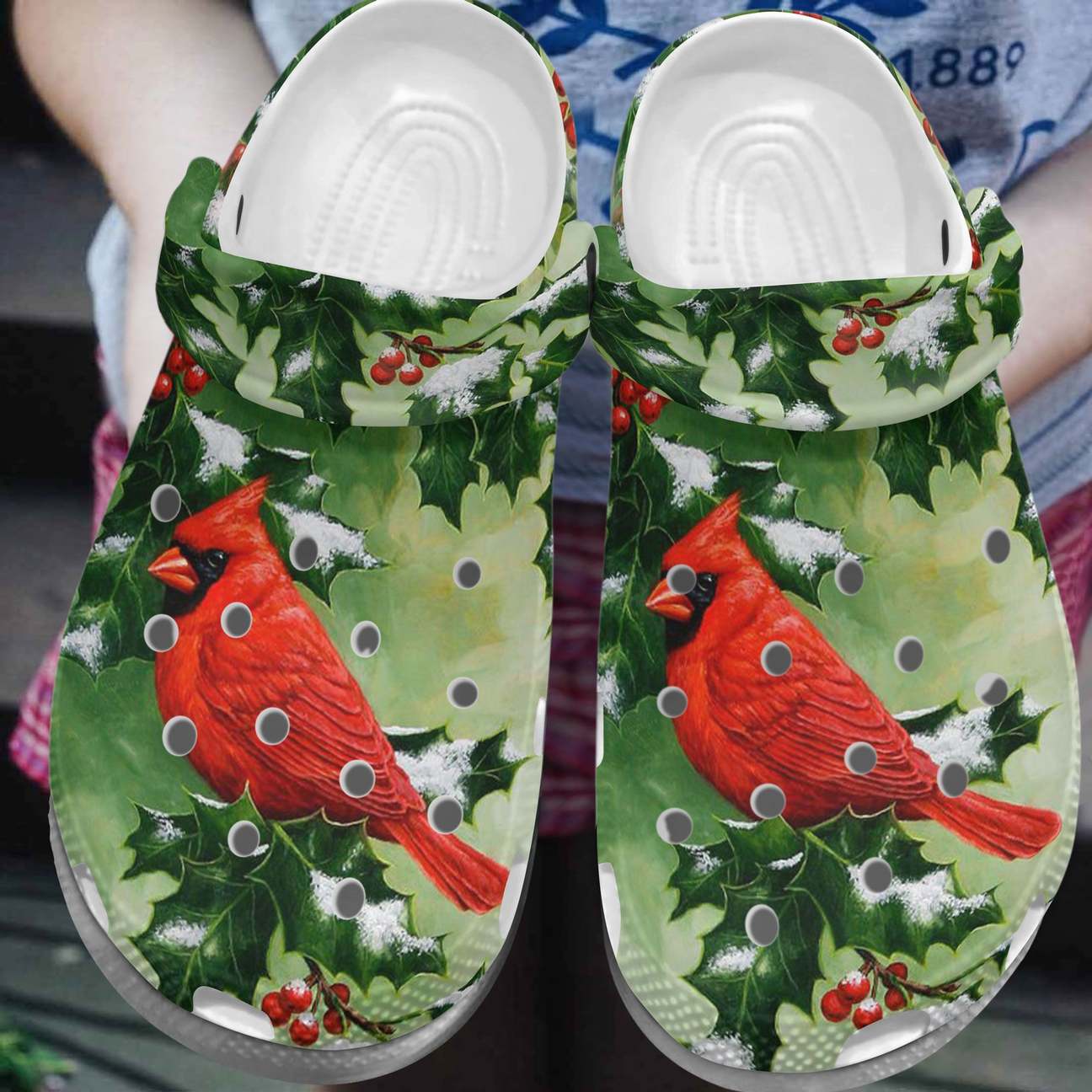 Cardinal Personalized Clog, Custom Name, Text, Color, Number Fashion Style For Women, Men, Kid, Print 3D Winter Cardinal