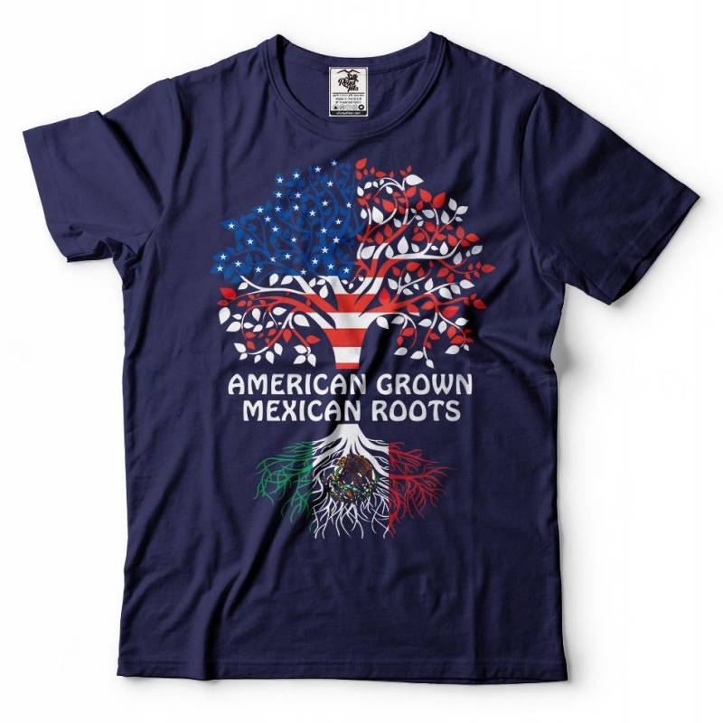 American Grown Mexican Roots T Shirt American Mexican Patriotic T Shirt